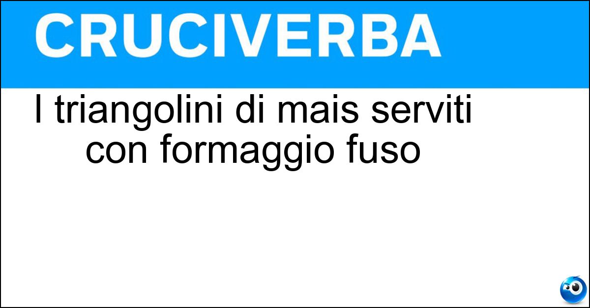 Soluzione I triangolini di mais serviti con formaggio fuso - Nachos