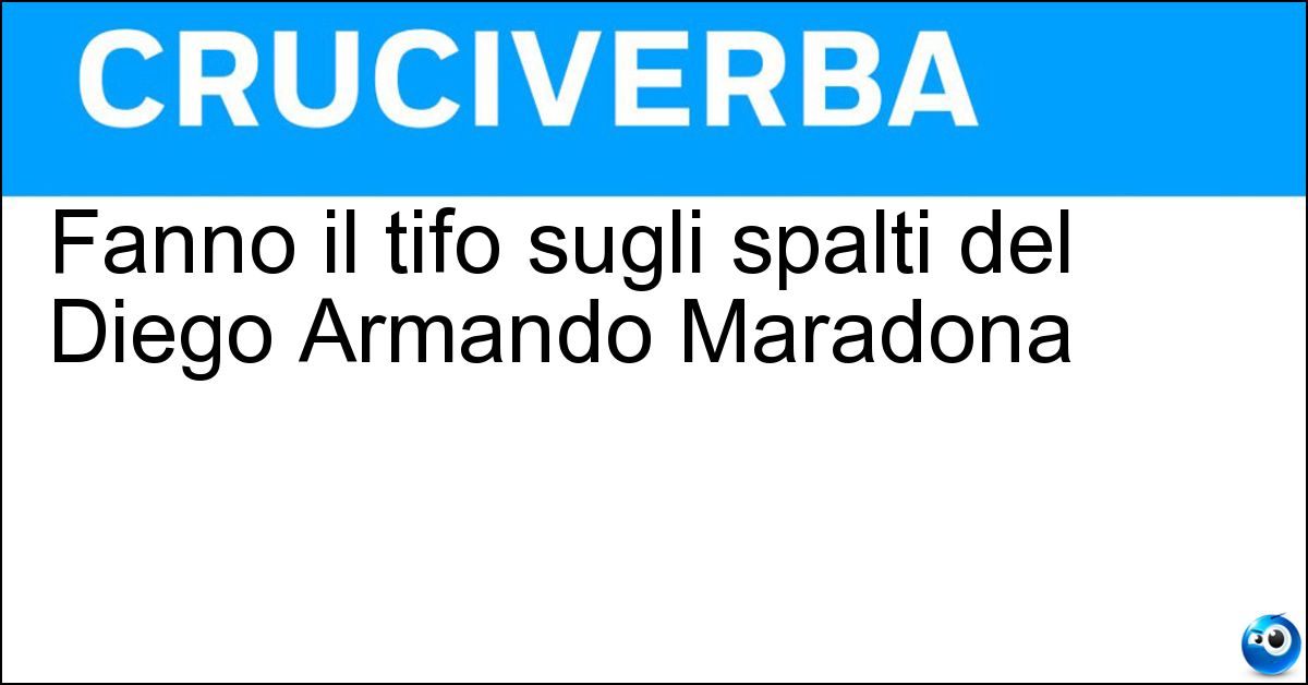 Fanno il tifo sugli spalti del Diego Armando Maradona Soluzione Fanno il tifo sugli spalti del Diego Armando Maradona - Napoletani