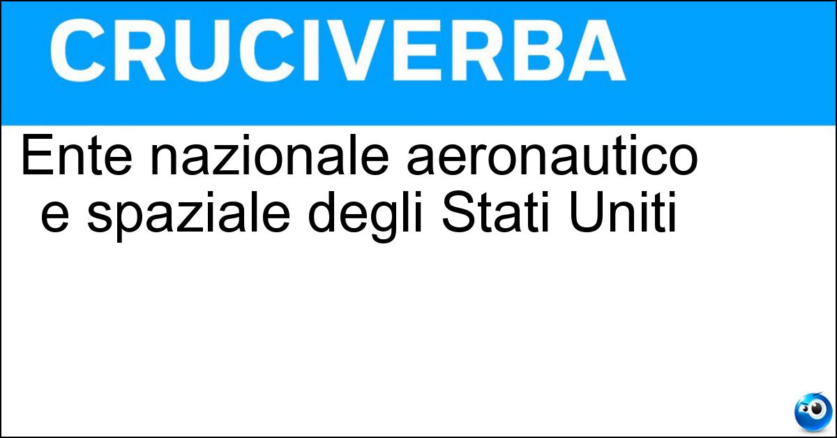 Soluzione Ente nazionale aeronautico e spaziale degli Stati Uniti - Nasa