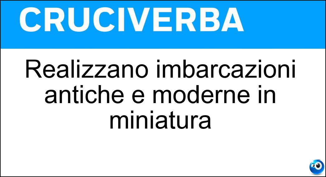 realizzano imbarcazioni