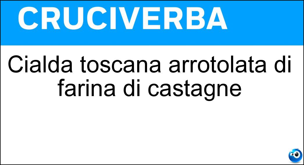 Cialda toscana arrotolata di farina di castagne Soluzione Cialda toscana arrotolata di farina di castagne - Neccio