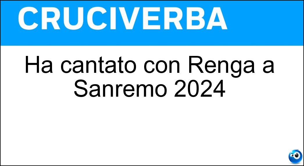 Soluzione Ha cantato con Renga a Sanremo 2024 - Nek