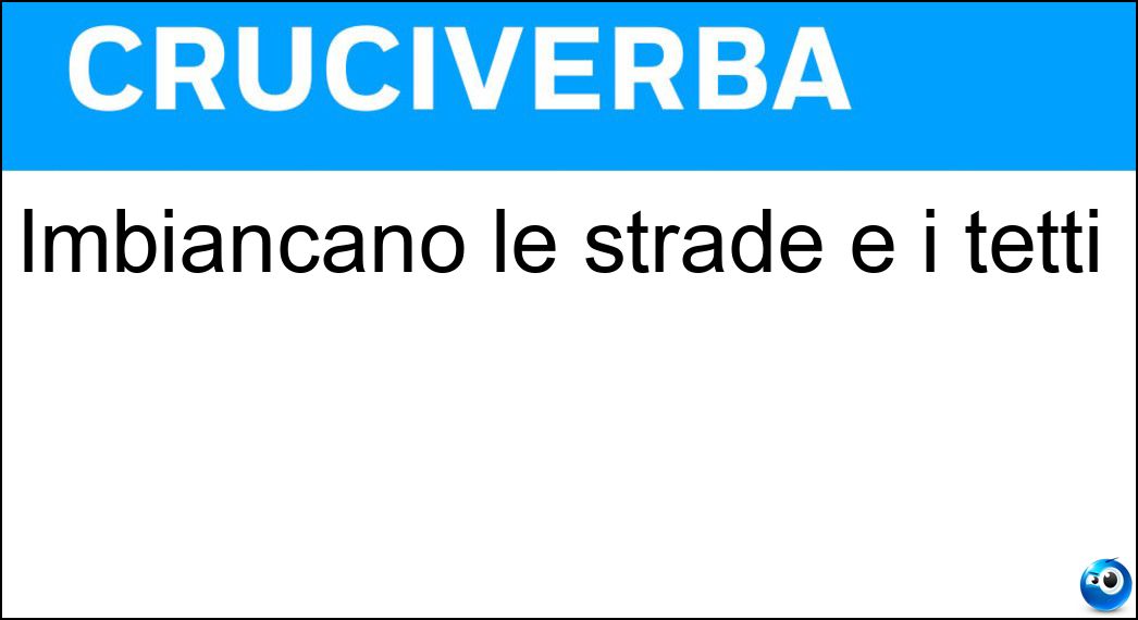 Imbiancano le strade e i tetti