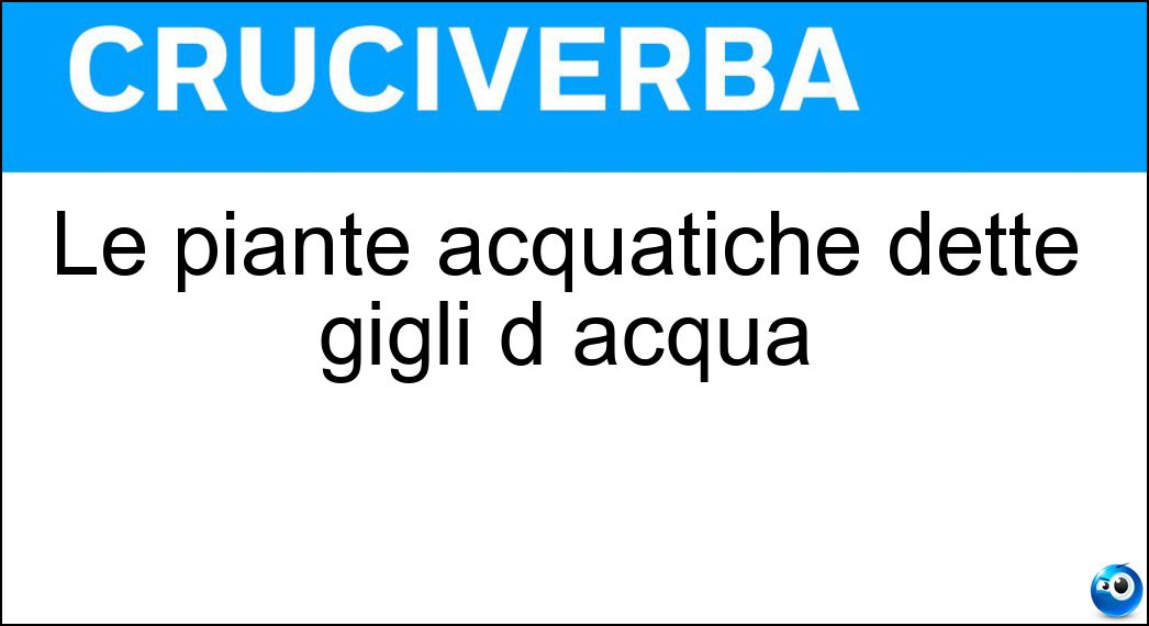 piante acquatiche