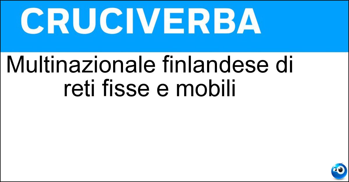 Soluzione Multinazionale finlandese di reti fisse e mobili - Nokia