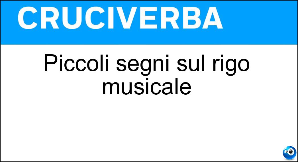 Piccoli segni sul rigo musicale