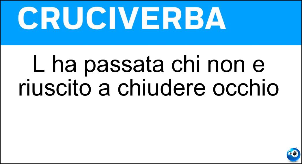 Definizione Cruciverba: Farla vuole dire andare avanti e indietro