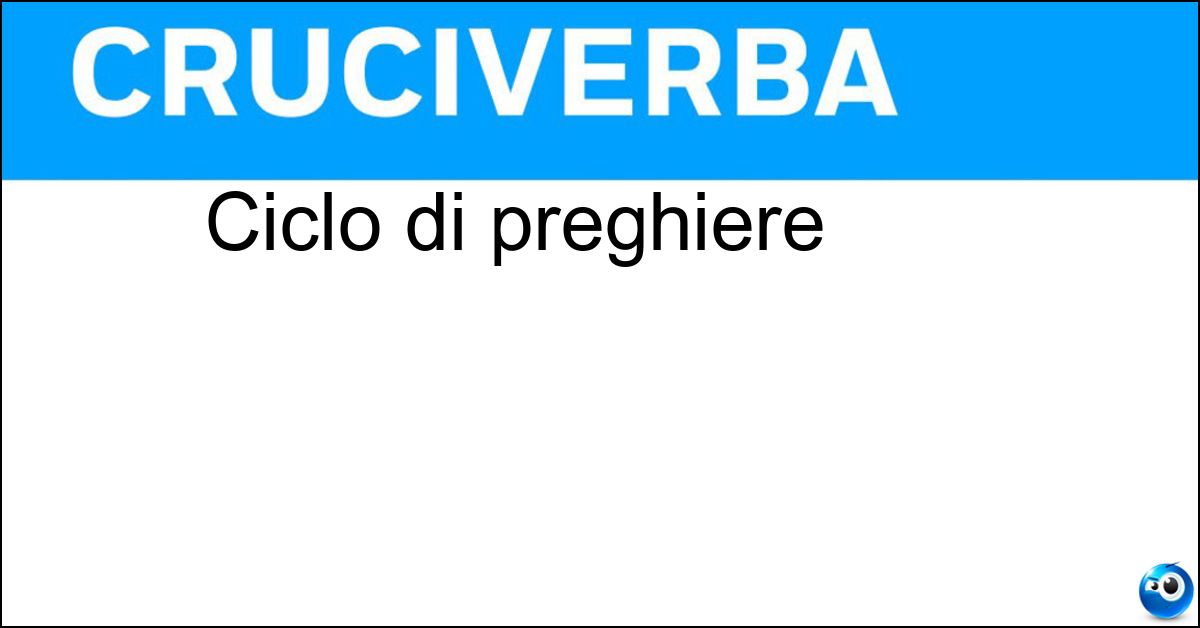 Ciclo di preghiere Soluzione Ciclo di preghiere - Novena