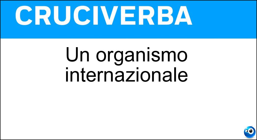 Un organismo internazionale Soluzione Un organismo internazionale - Ocse