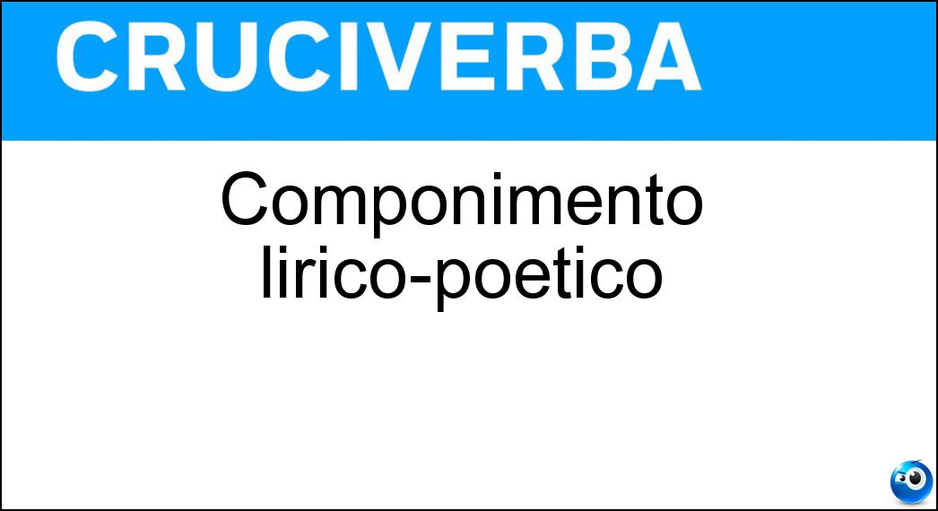 Componimento lirico-poetico Soluzione Cruciverba: Componimento lirico-poetico - Risposta Ode