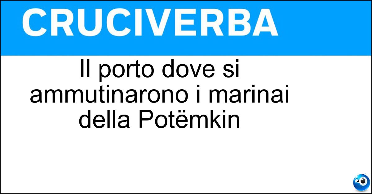 Soluzione Il porto dove si ammutinarono i marinai della Potëmkin - Odessa