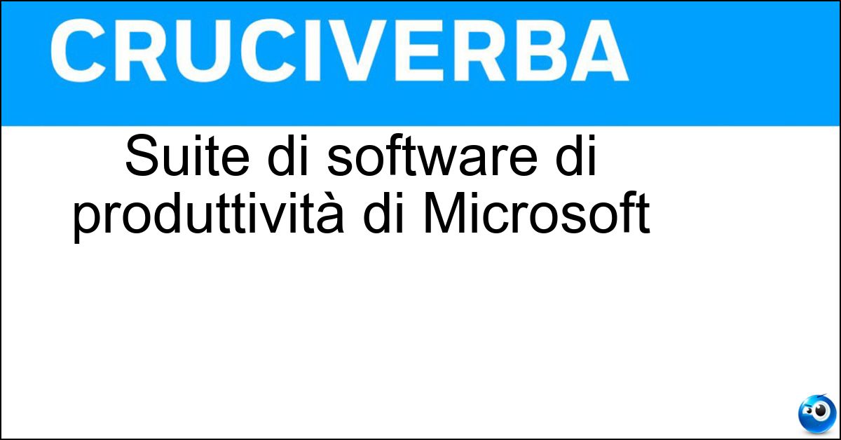 Suite di software di produttività di Microsoft Soluzione Suite di software di produttività di Microsoft - Office