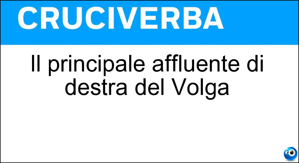 Soluzione Il principale affluente di destra del Volga - Oka