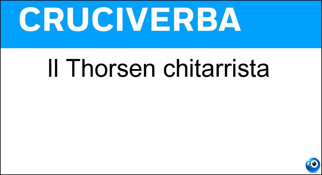 thorsen chitarrista