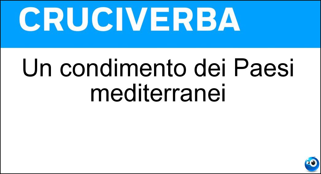 Un condimento dei Paesi mediterranei