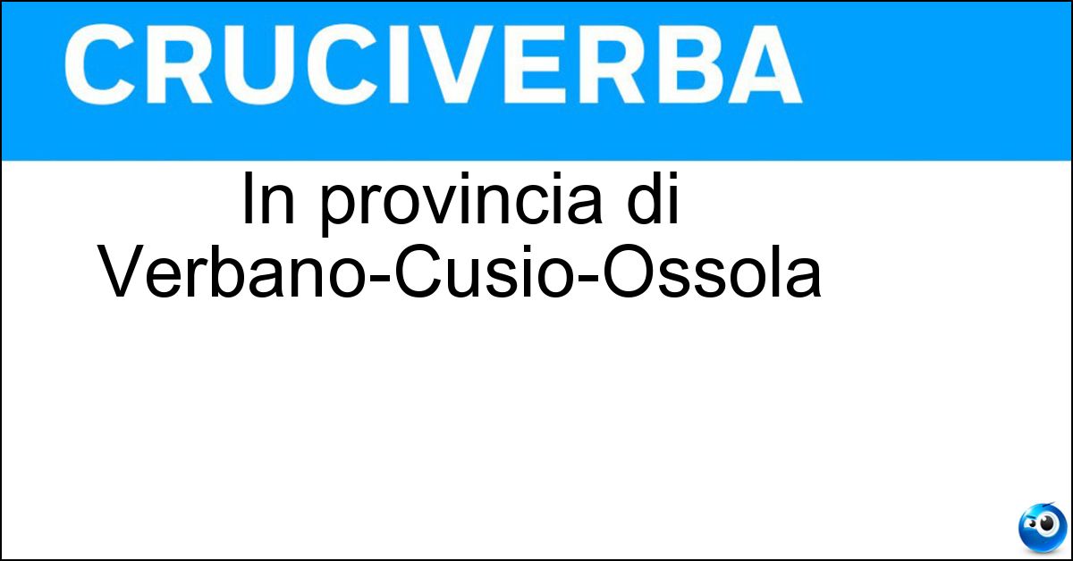 Soluzione In provincia di Verbano-Cusio-Ossola - Omegna