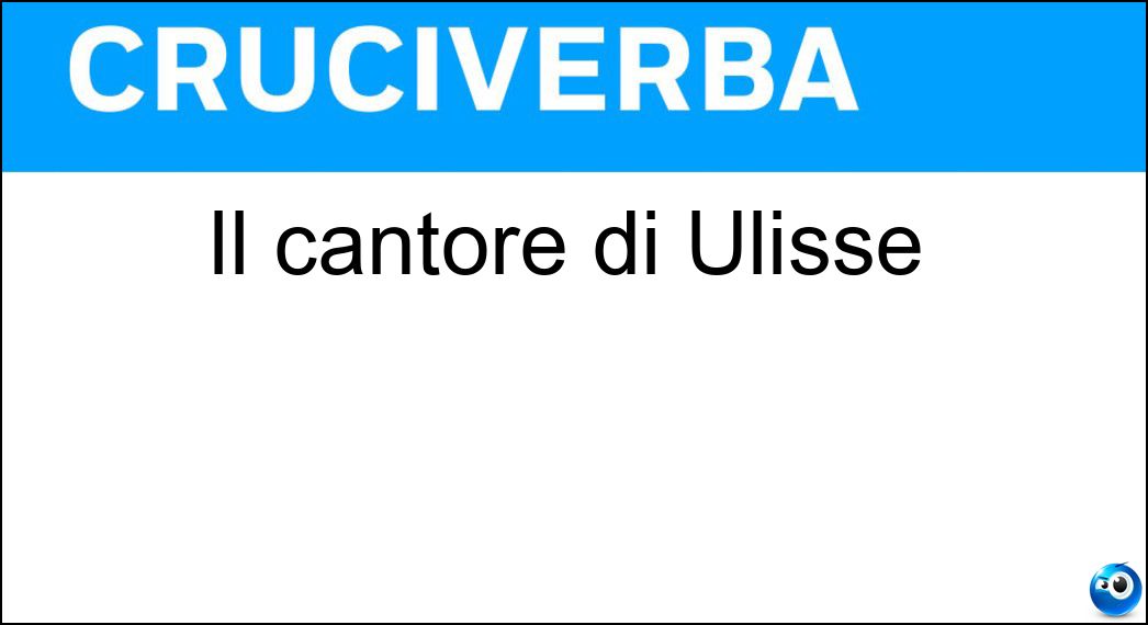 Il cantore di Ulisse