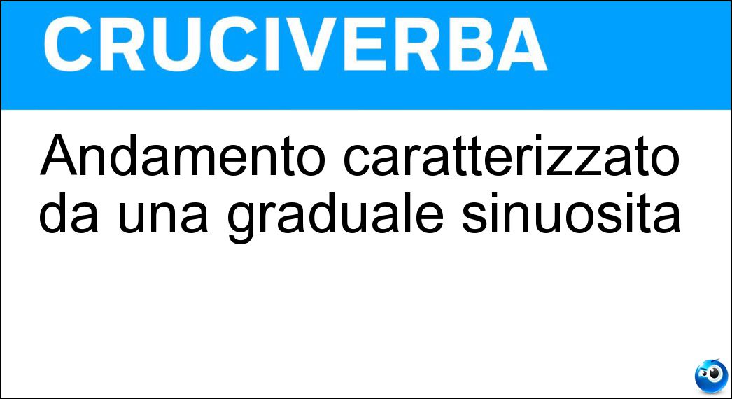 Soluzione Andamento caratterizzato da una graduale sinuosità - Ondulazione