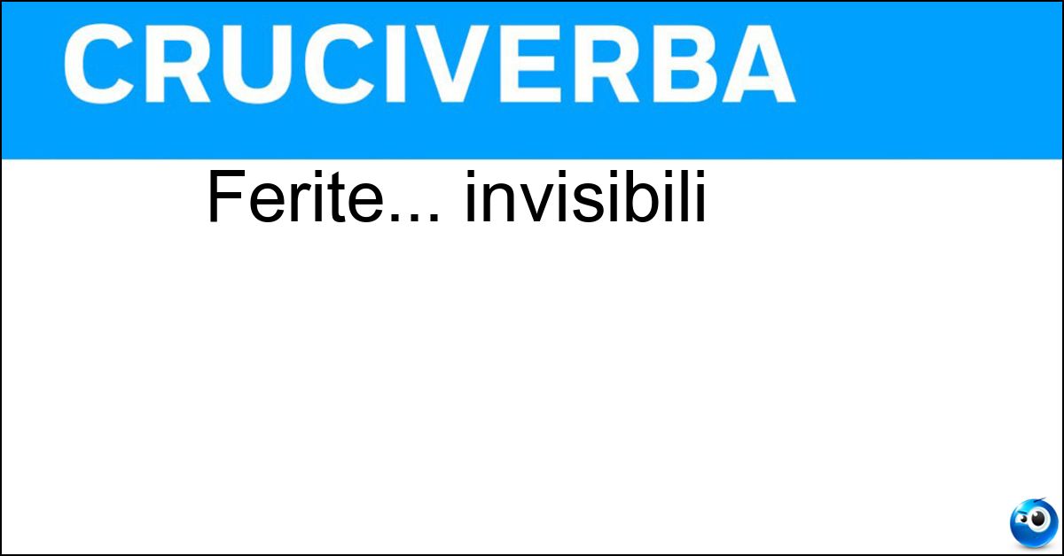 Ferite... invisibili Soluzione Ferite... invisibili - Onte