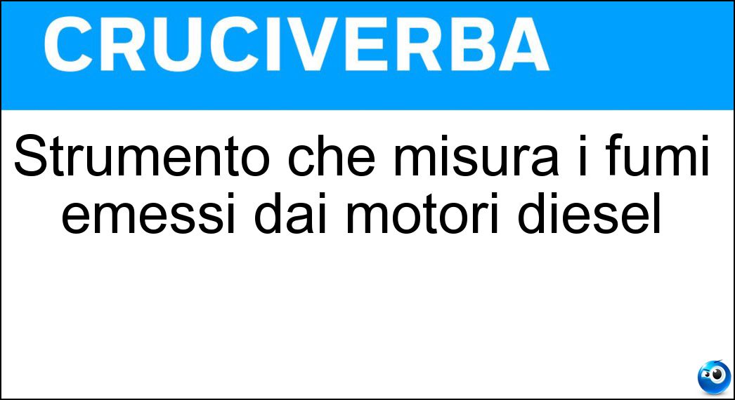 Strumento che misura i fumi emessi dai motori diesel Soluzione Strumento che misura i fumi emessi dai motori diesel - Opacimetro