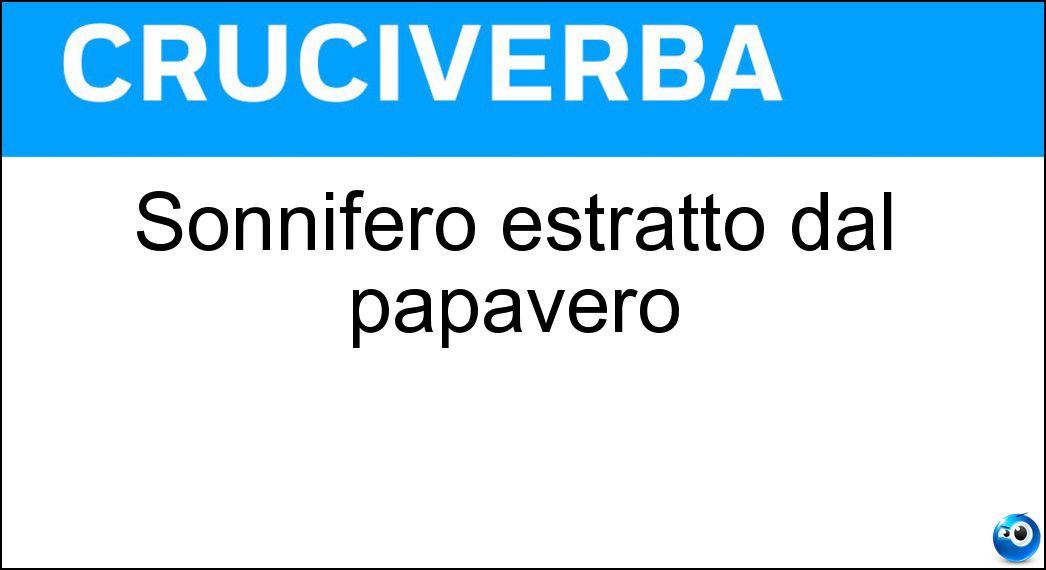 Sonnifero estratto dal papavero Soluzione Sonnifero estratto dal papavero - Oppio