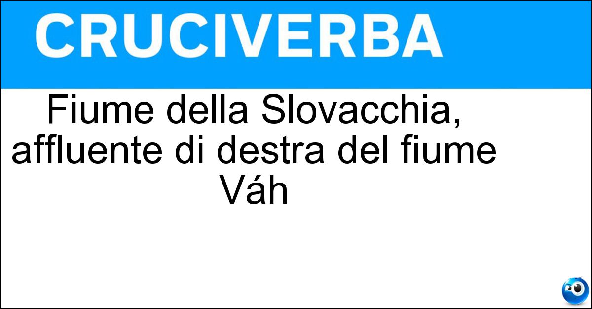 Fiume della Slovacchia, affluente di destra del fiume Váh Soluzione Fiume della Slovacchia, affluente di destra del fiume Váh - Orava