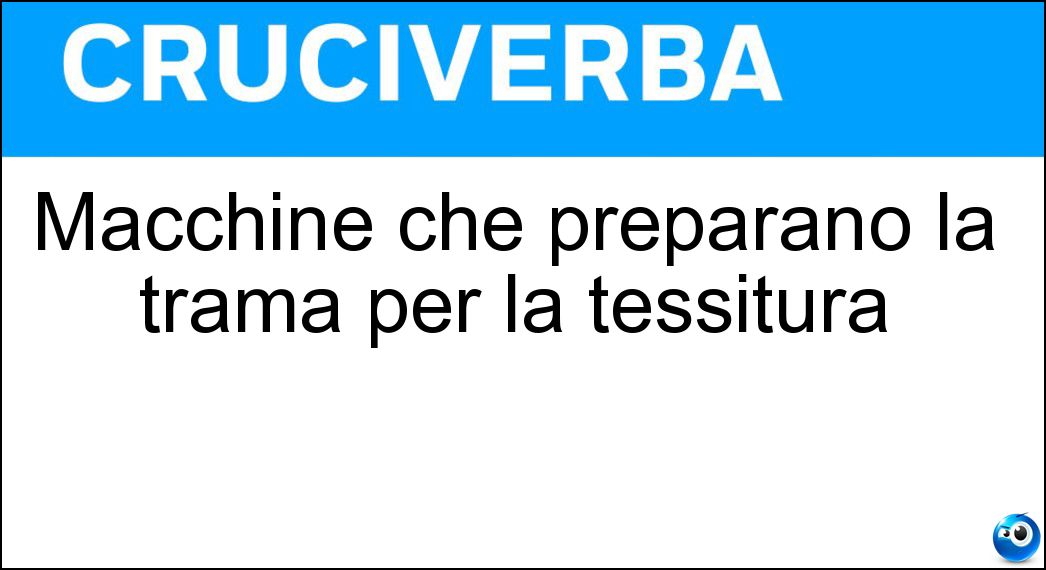 Soluzione Macchine che preparano la trama per la tessitura - Orditoi