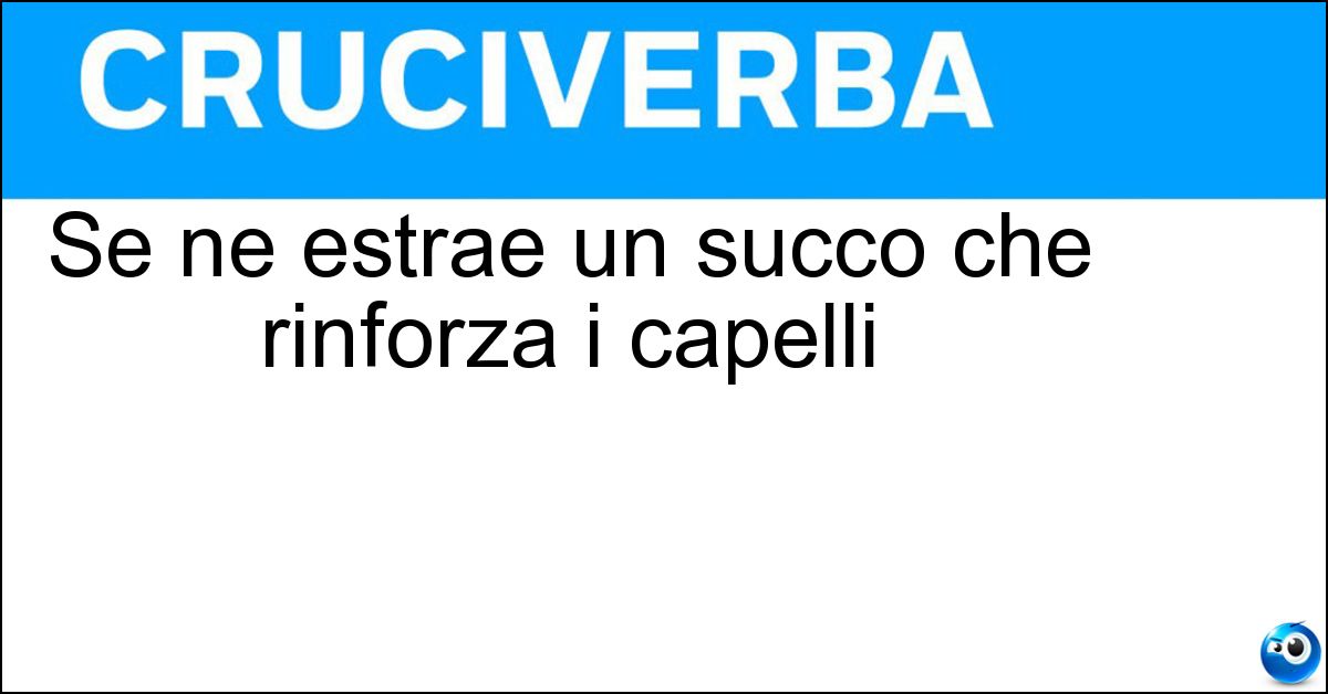 Se ne estrae un succo che rinforza i capelli Soluzione Se ne estrae un succo che rinforza i capelli - Ortica