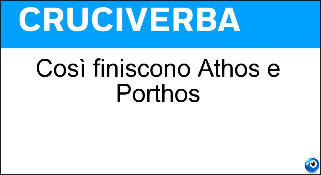 Così finiscono Athos e Porthos Soluzione Così finiscono Athos e Porthos - Os