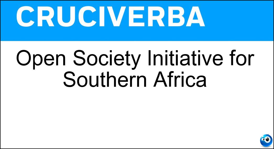 Open Society Initiative for Southern Africa Soluzione Open Society Initiative for Southern Africa - Osisa
