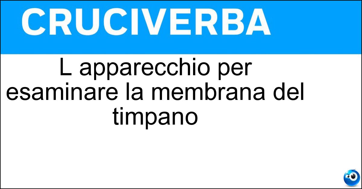 L apparecchio per esaminare la membrana del timpano Soluzione L apparecchio per esaminare la membrana del timpano - Otoscopio