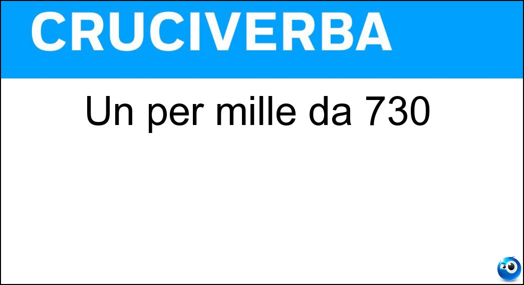 Soluzione Un per mille da 730 - Otto