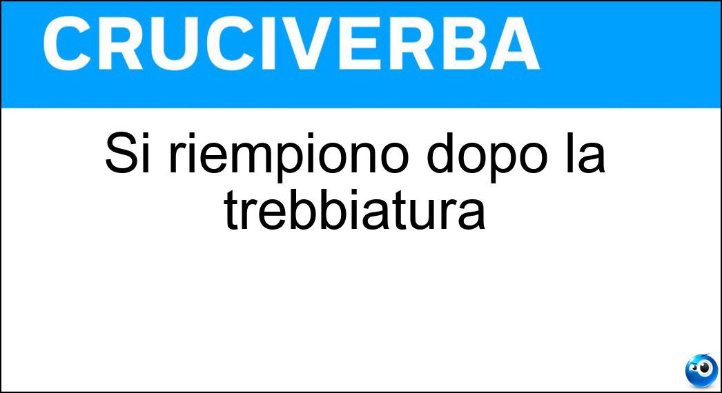Si riempiono dopo la trebbiatura Soluzione Si riempiono dopo la trebbiatura - Pagliai