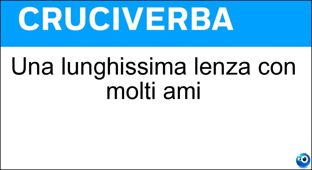 Una lunghissima lenza con molti ami Soluzione Cruciverba: Una lunghissima lenza con molti ami - Risposta Palamite