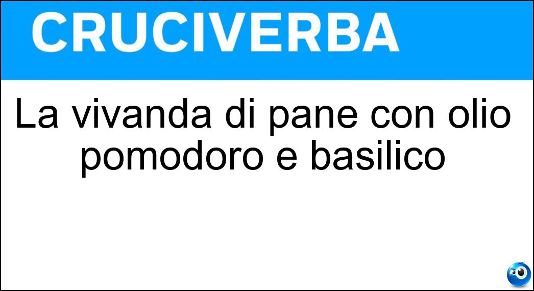 La vivanda di pane con olio pomodoro e basilico