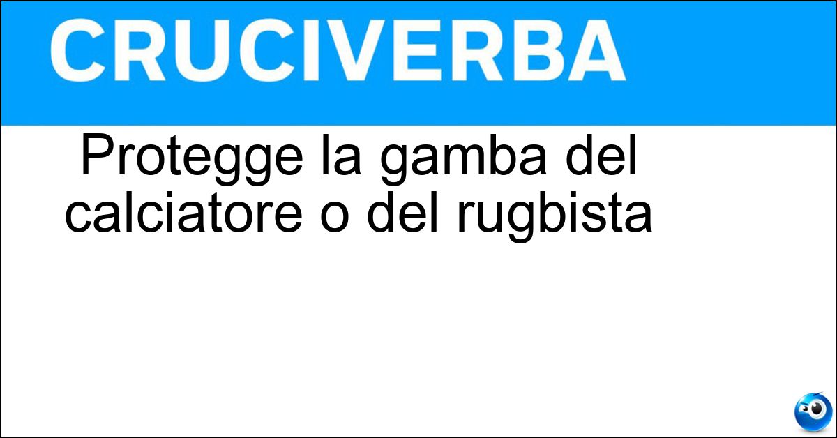 Soluzione Protegge la gamba del calciatore o del rugbista - Parastinco
