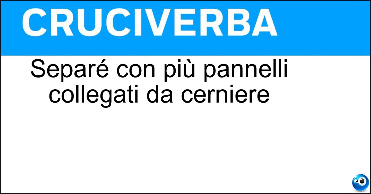 Separé con più pannelli collegati da cerniere Soluzione Separé con più pannelli collegati da cerniere - Paravento
