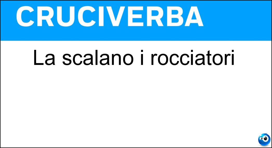 La scalano i rocciatori Soluzione La scalano i rocciatori - Parete