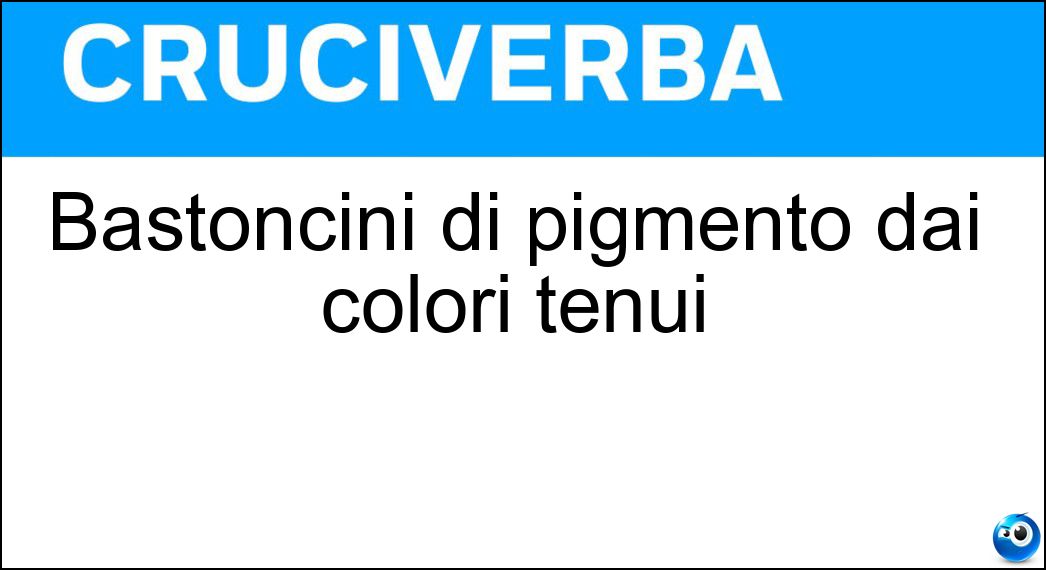 Bastoncini di pigmento dai colori tenui Soluzione Bastoncini di pigmento dai colori tenui - Pastelli