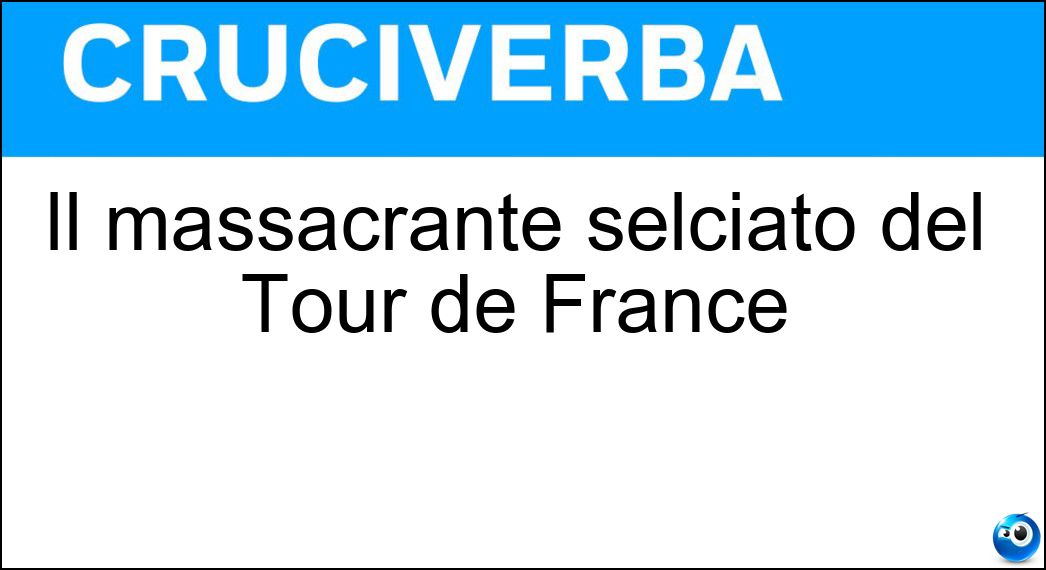 Il massacrante selciato del Tour de France Soluzione Il massacrante selciato del Tour de France - Pavé