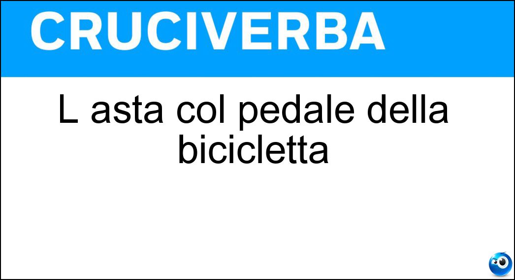 L asta col pedale della bicicletta