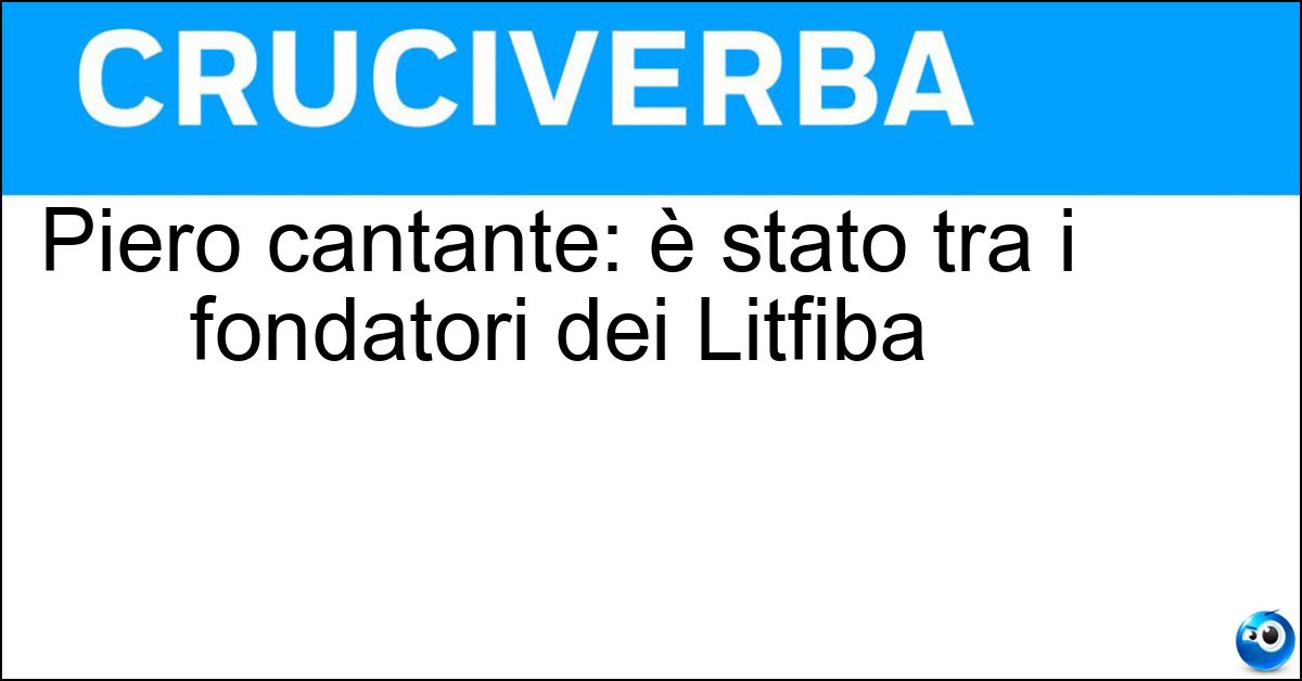 Soluzione Piero cantante: è stato tra i fondatori dei Litfiba - Pelù