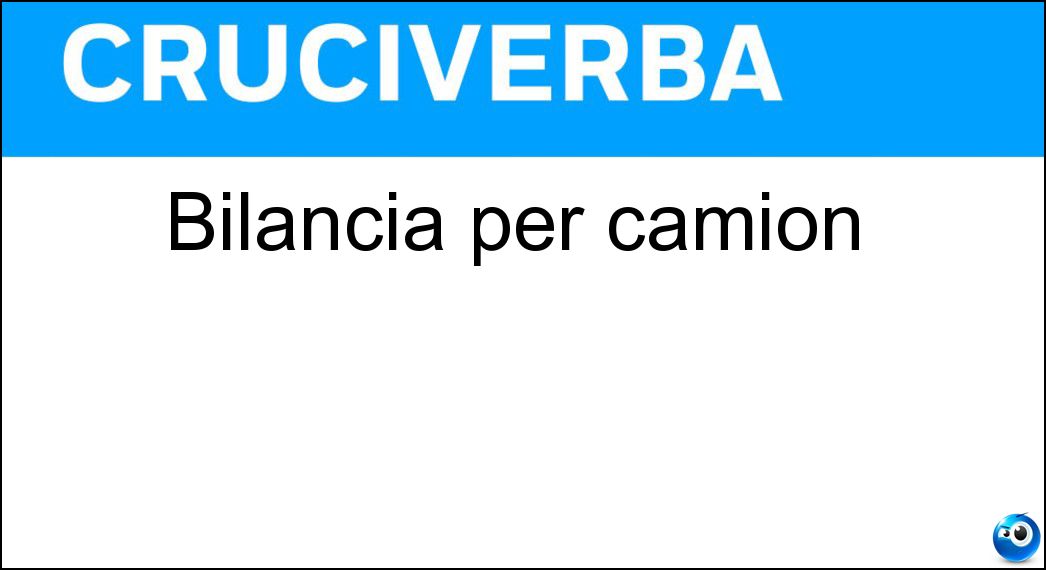Bilancia per camion Soluzione Bilancia per camion - Pesa