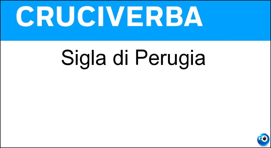 Sigla di Perugia Soluzione Sigla di Perugia - Pg
