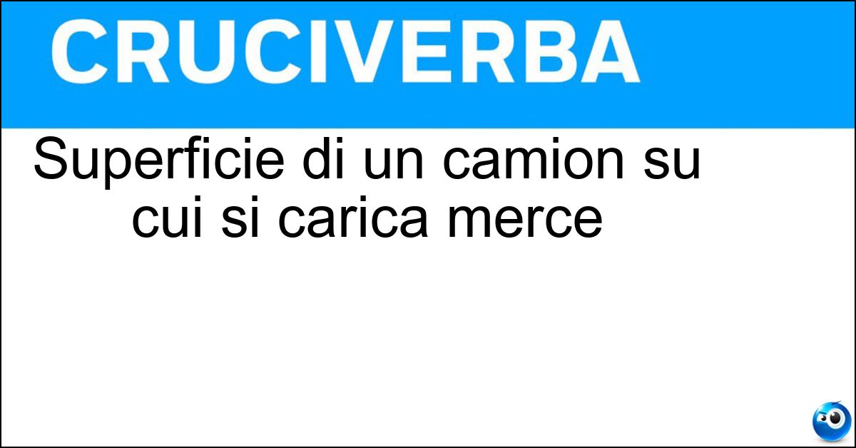 Superficie di un camion su cui si carica merce Soluzione Superficie di un camion su cui si carica merce - Pianale
