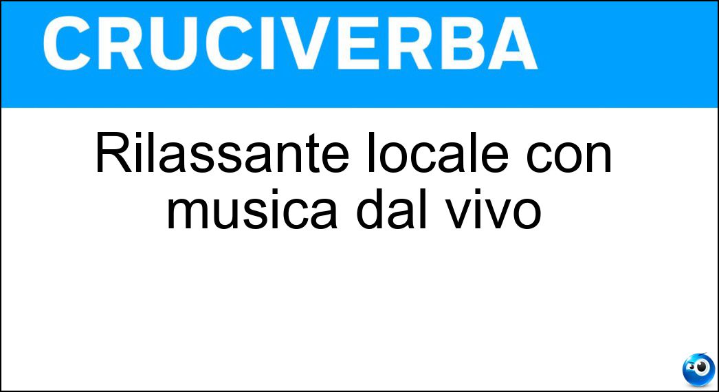 Rilassante locale con musica dal vivo