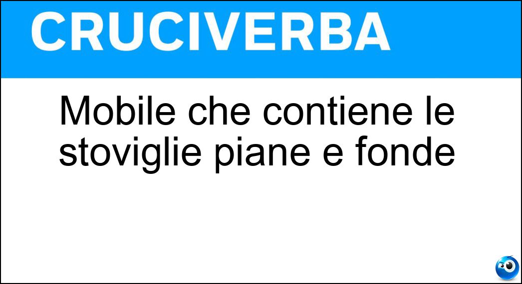 Mobile che contiene le stoviglie piane e fonde Soluzione Mobile che contiene le stoviglie piane e fonde - Piattaia
