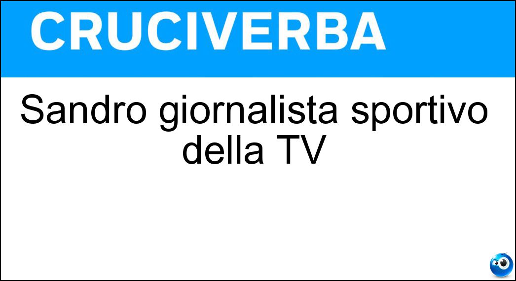 Sandro giornalista sportivo della TV