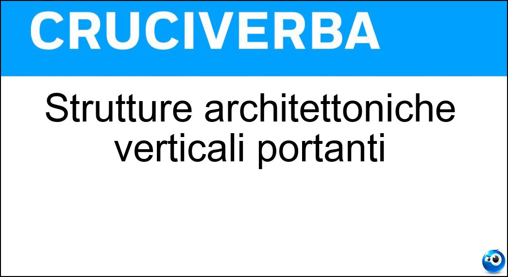 Strutture architettoniche verticali portanti Soluzione Strutture architettoniche verticali portanti - Piedritti