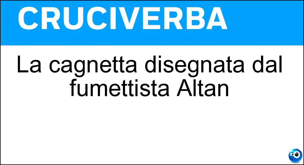La cagnetta disegnata dal fumettista Altan Soluzione La cagnetta disegnata dal fumettista Altan - Pimpa